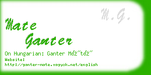 mate ganter business card